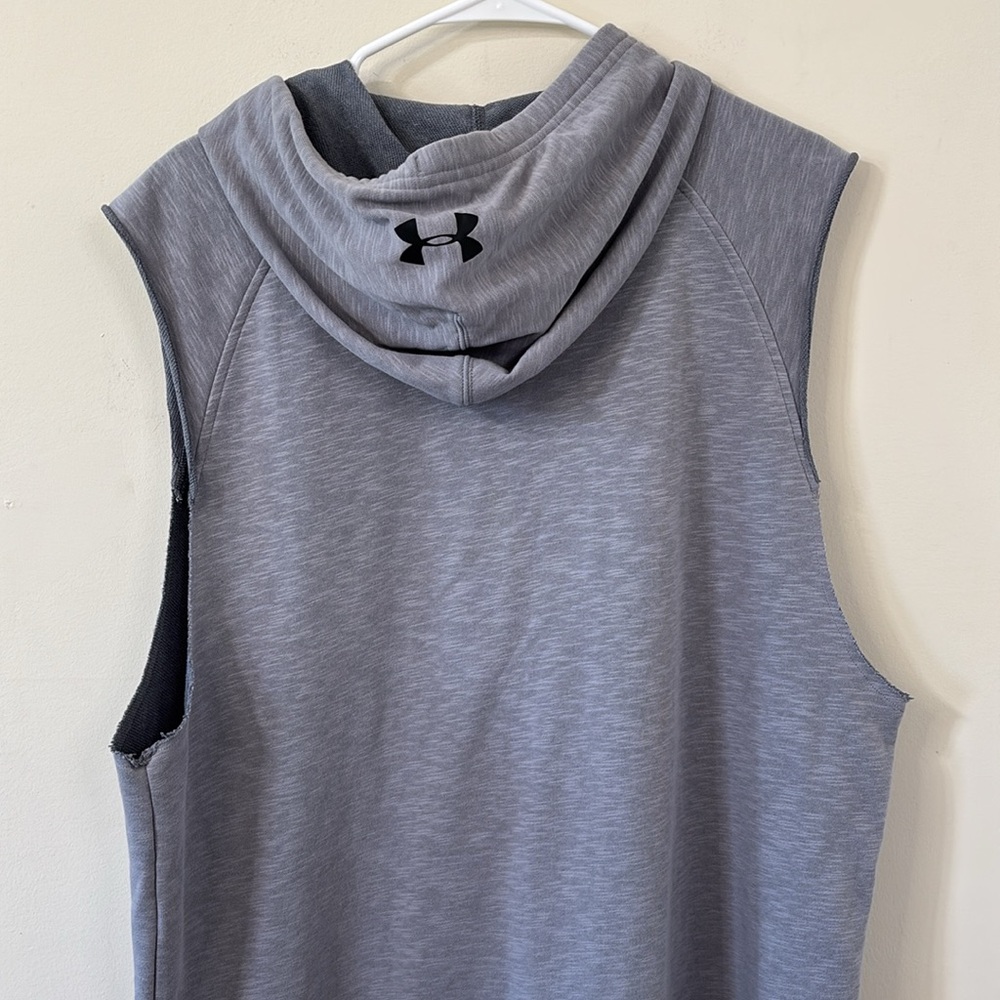 Under Armour Men’s Sportstyle Terry Sleeveless Hoodie Gray Size XL - Picture 7 of 10